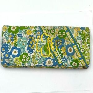 Vera Bradley English Meadow Monogrammed “CET” Wallet
